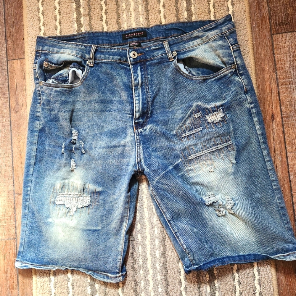 M SOCIETY POLITICALLY INCORRECT JEAN SHORTS FOR MEN- SIZE 42